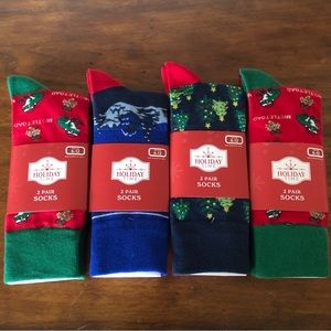 8 Pair Christmas Socks Shoe Size 6-12
